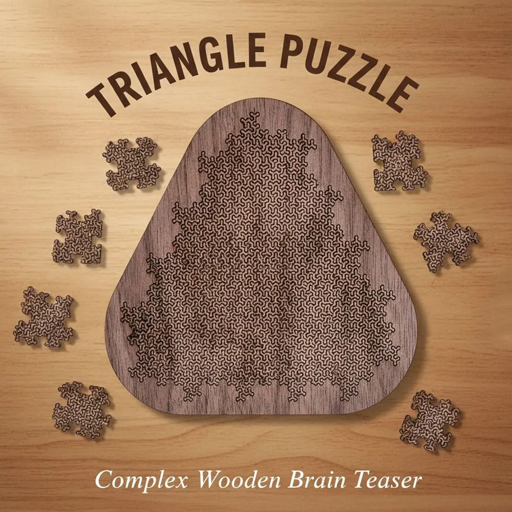 "Curved Triangle" Wooden Puzzle Brain-Teasing Jigsaw for Adults Holiday Gift & Fun Educational Artistic Desktop Decor UG421
"Curved Triangle" Wooden Puzzle Brain-Teasing Jigsaw for Adults Holiday Gift & Fun Educational Artistic Desktop Decor UG421