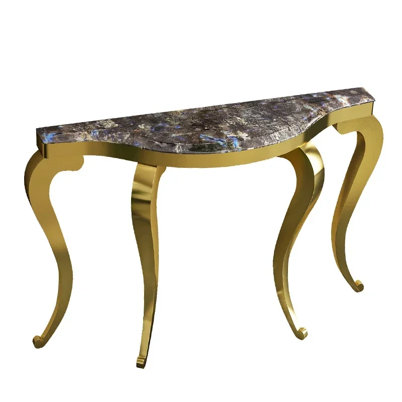 Light luxury stainless steel luminous arc entrance cabinet translucent marble ultra-narrow corridor entry decorative table
Light luxury stainless steel luminous arc entrance cabinet translucent marble ultra-narrow corridor entry decorative table