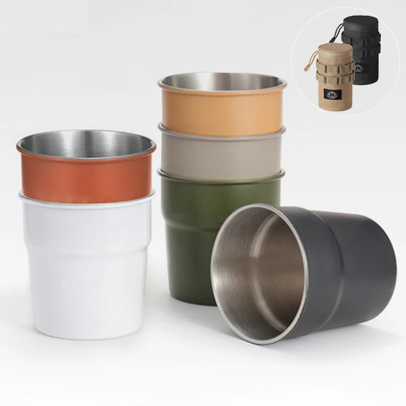 4PCS 1Set Camp Supplies 300ML Cup Stainless Steel Portable Cutlery Drink Beer And Water Glass For Camping And Tourism Picnic
4PCS 1Set Camp Supplies 300ML Cup Stainless Steel Portable Cutlery Drink Beer And Water Glass For Camping And Tourism Picnic