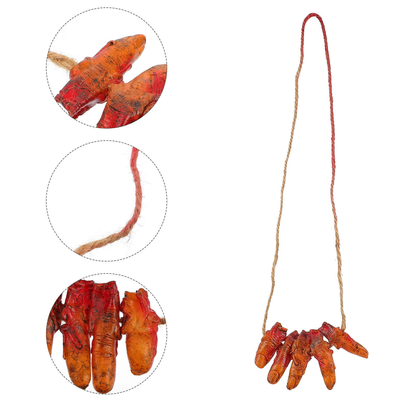Halloween Severed Finger Hanging Decoration 5 Bloody Fingers Prop for Haunted House Spooky Tricky Horror Atmosphere Portable
Halloween Severed Finger Hanging Decoration 5 Bloody Fingers Prop for Haunted House Spooky Tricky Horror Atmosphere Portable