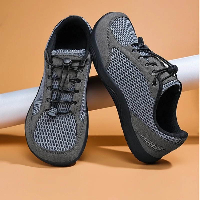 Mens Wide Toe Box Mesh Shoes Summer Breathable Quick Lace-up Non-slip Gum Sole Comfortable Casual Walking Sneakers Large Size 48
Mens Wide Toe Box Mesh Shoes Summer Breathable Quick Lace-up Non-slip Gum Sole Comfortable Casual Walking Sneakers Large Size 48