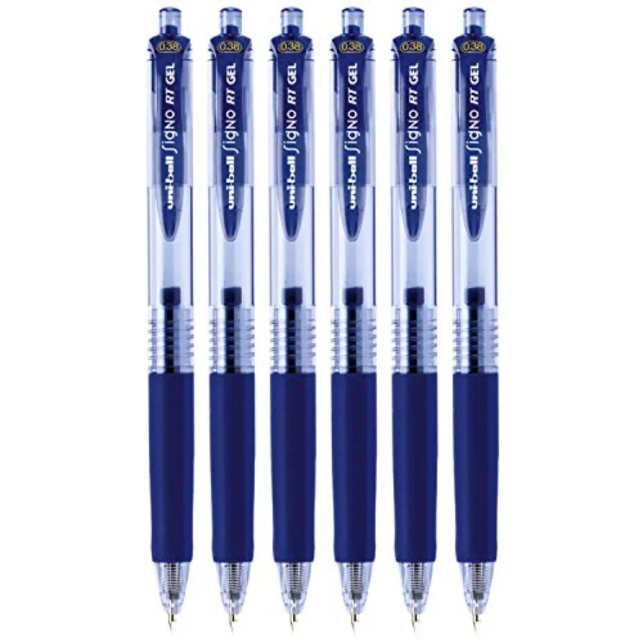 Signo Retractable Gel Pens, Ultra Micro Point, 0.38mm, Blue, 6 Count
Signo Retractable Gel Pens, Ultra Micro Point, 0.38mm, Blue, 6 Count