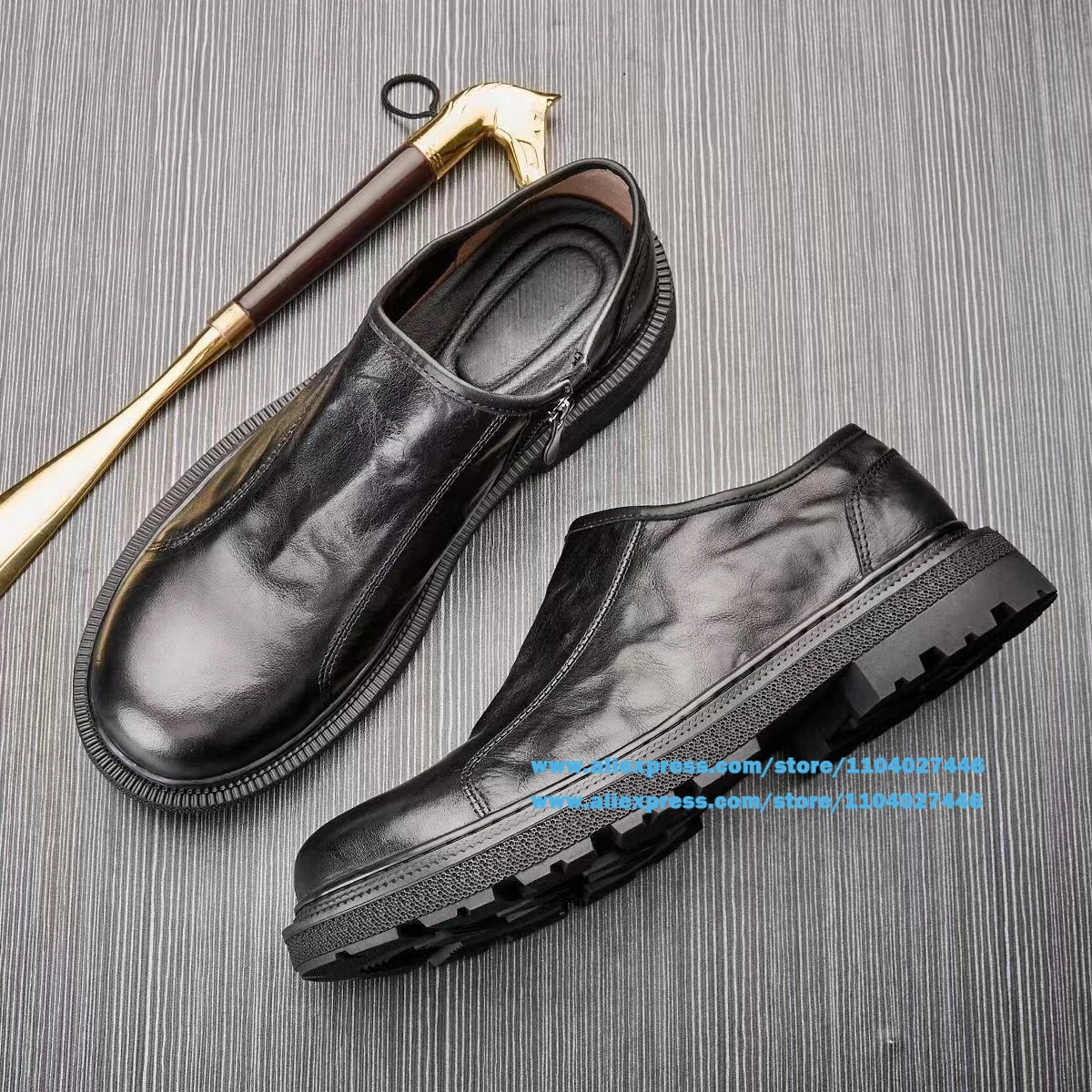 Cowhide Zipper Leather Men Shoes Breathable Wear-Resistant Autumn Business Casual Leather Shoes Trendy Handmade Men's Shoes
Cowhide Zipper Leather Men Shoes Breathable Wear-Resistant Autumn Business Casual Leather Shoes Trendy Handmade Men's Shoes
