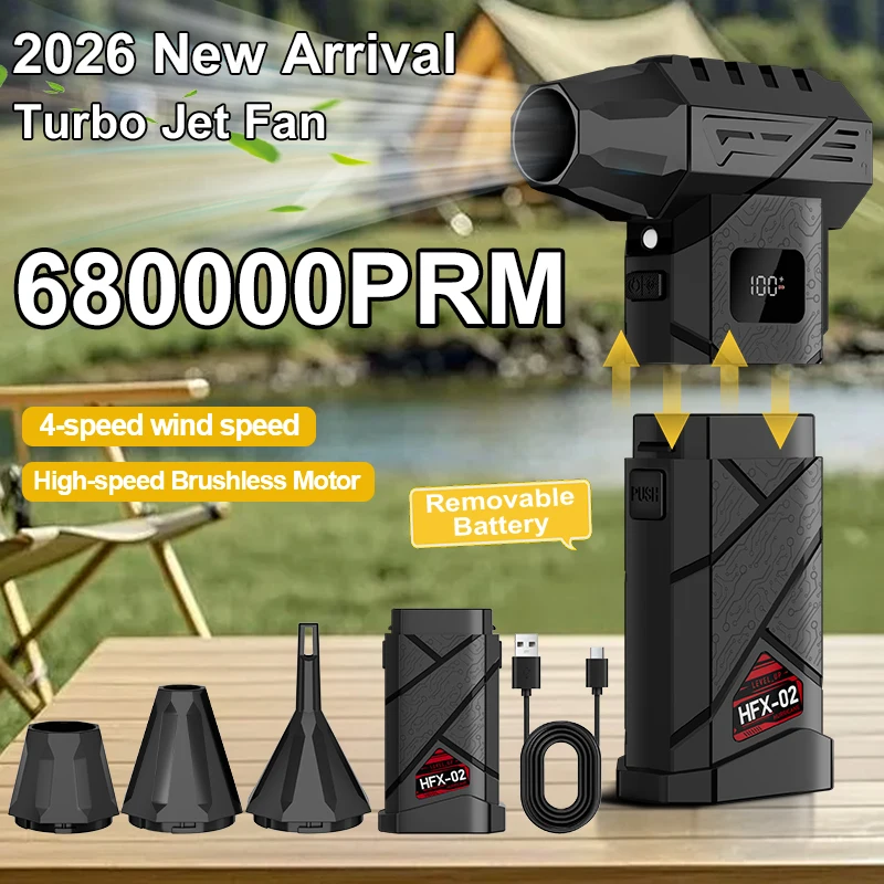 680,000RPM Mini Turbo Jet Fan Electric Air Duster Adjustable Speed USB Rechargeable LED Light for Car PC Home Cleaning Dust Blow
680,000RPM Mini Turbo Jet Fan Electric Air Duster Adjustable Speed USB Rechargeable LED Light for Car PC Home Cleaning Dust Blow