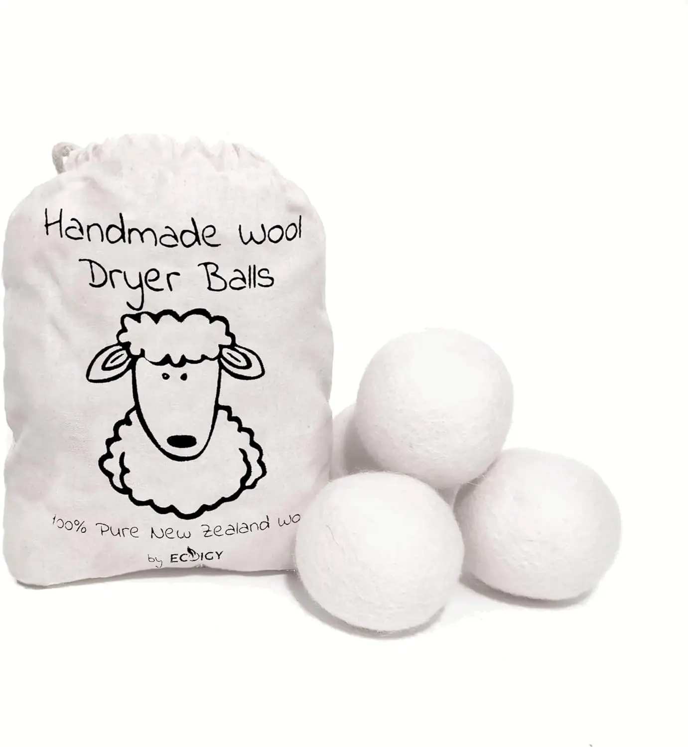 Wool Dryer Balls XL 4-Pack - 100% New Zealand Wool, Natural Fabric Softener, Reduces Wrinkles & Drying Time, Reusable Laundry
Wool Dryer Balls XL 4-Pack - 100% New Zealand Wool, Natural Fabric Softener, Reduces Wrinkles & Drying Time, Reusable Laundry