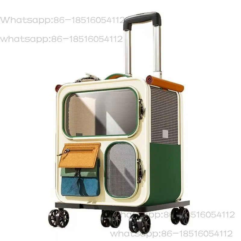 Multifunctional wheel cat cage trolley case Transparent backpack cat bag Large capacity suitcase Pet bag
Multifunctional wheel cat cage trolley case Transparent backpack cat bag Large capacity suitcase Pet bag
