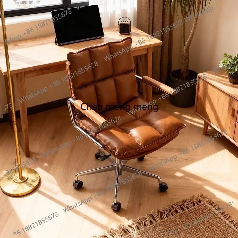 RR Retro leather office boss chair study meeting room household liftable rotating computer, back chair
RR Retro leather office boss chair study meeting room household liftable rotating computer, back chair
