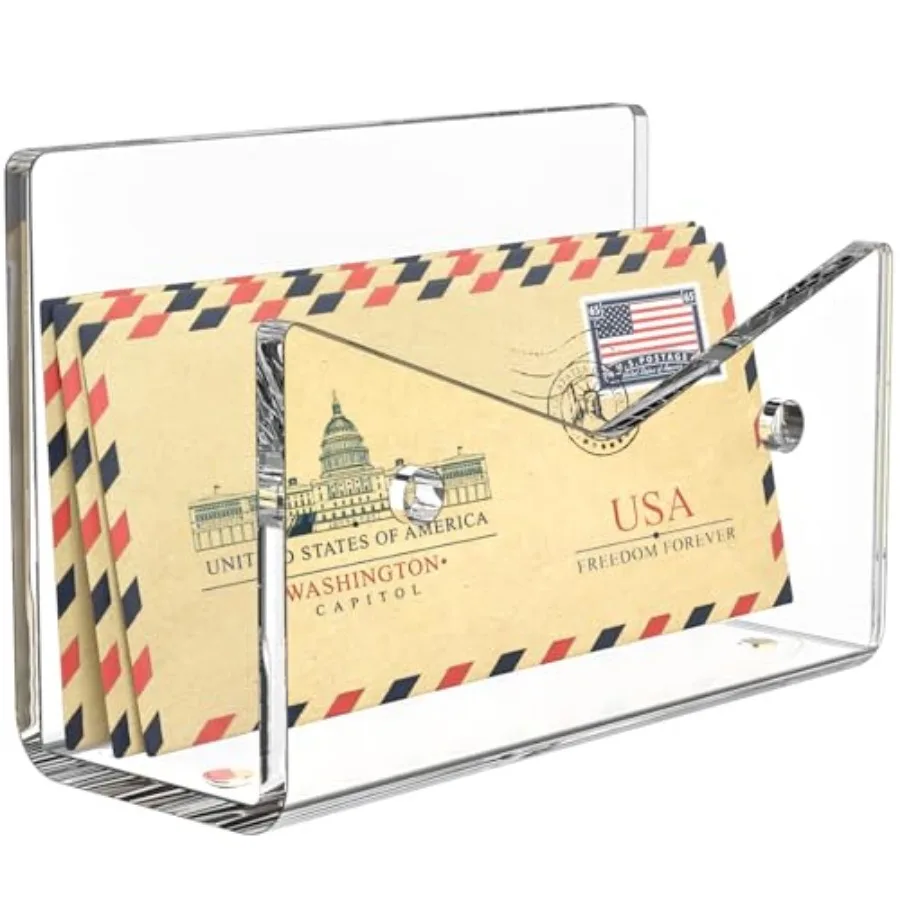 Mail Organizer Envelope Holder - Acrylic Mail Holder Countertop Vertical Desk Organizer Small File Bill Document Notebook
Mail Organizer Envelope Holder - Acrylic Mail Holder Countertop Vertical Desk Organizer Small File Bill Document Notebook
