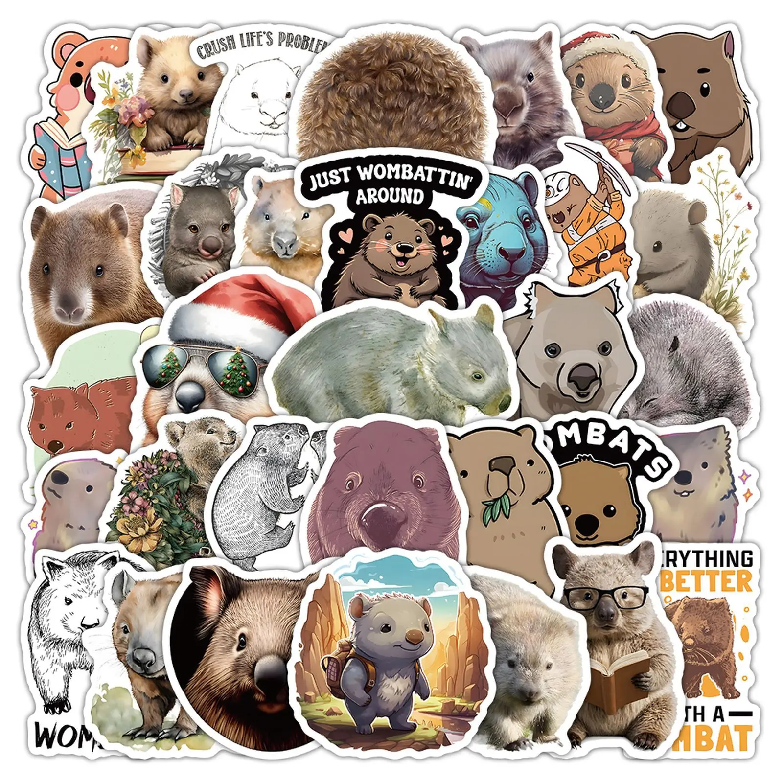 10/50PCS Cartoon Wombat Stickers Cute Animal Waterproof DIY Stickers Decoration Notebook Mobile Guitar Suitcase Graffiti toys
10/50PCS Cartoon Wombat Stickers Cute Animal Waterproof DIY Stickers Decoration Notebook Mobile Guitar Suitcase Graffiti toys