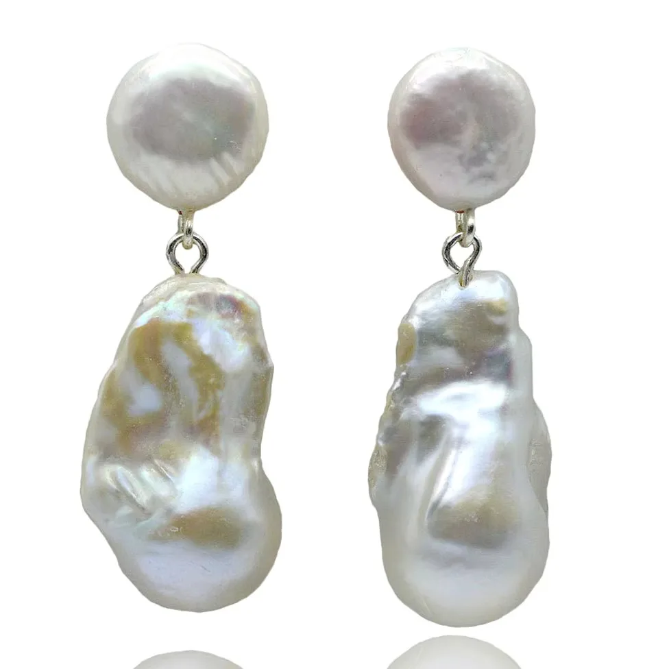 Women's Earrings White Oversized Natural Pearl Design Earrings Baroque Pendant Double Beads Vintage Pearl Earrings Free Shipping
Women's Earrings White Oversized Natural Pearl Design Earrings Baroque Pendant Double Beads Vintage Pearl Earrings Free Shipping
