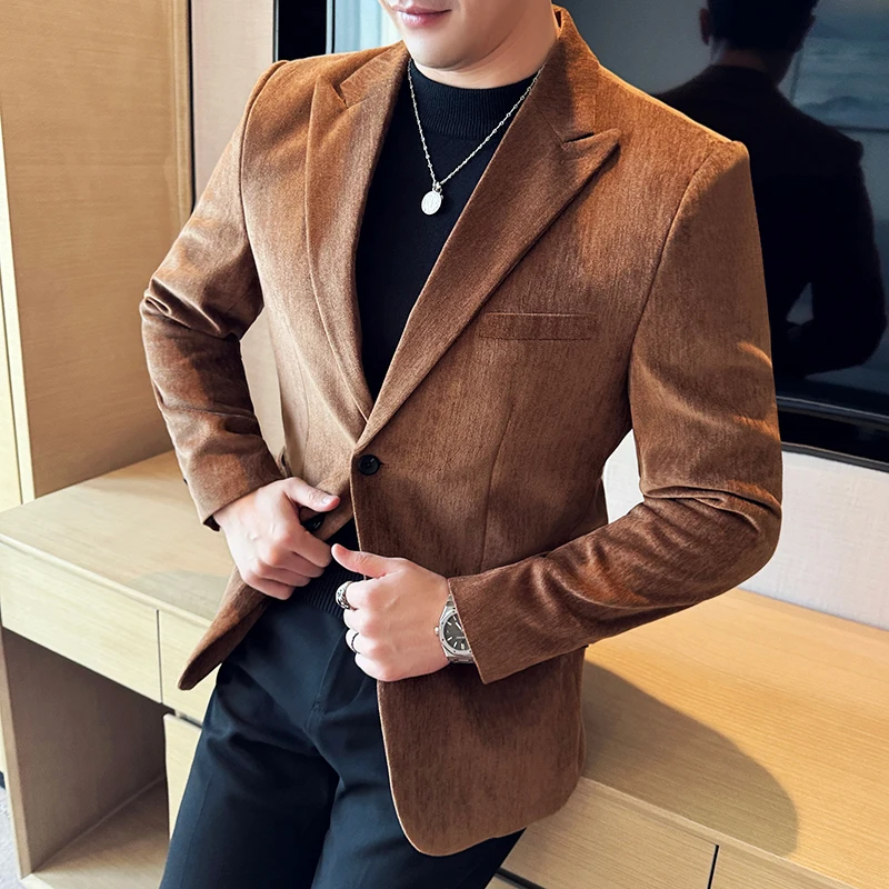 Autumn Winter Thick Woolen Blazer Jackets Mens Clothing High Quality Korean Luxury Clothing Men's Casual Blazers Slim Fit Coats
Autumn Winter Thick Woolen Blazer Jackets Mens Clothing High Quality Korean Luxury Clothing Men's Casual Blazers Slim Fit Coats