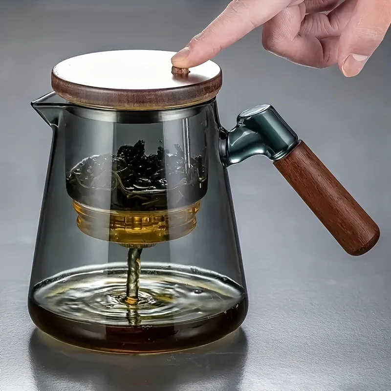 800ml/27.05oz Elegant Glass Infuser Tea Kettle with Wooden Lid and Handle - for Homebrewed Tea
800ml/27.05oz Elegant Glass Infuser Tea Kettle with Wooden Lid and Handle - for Homebrewed Tea