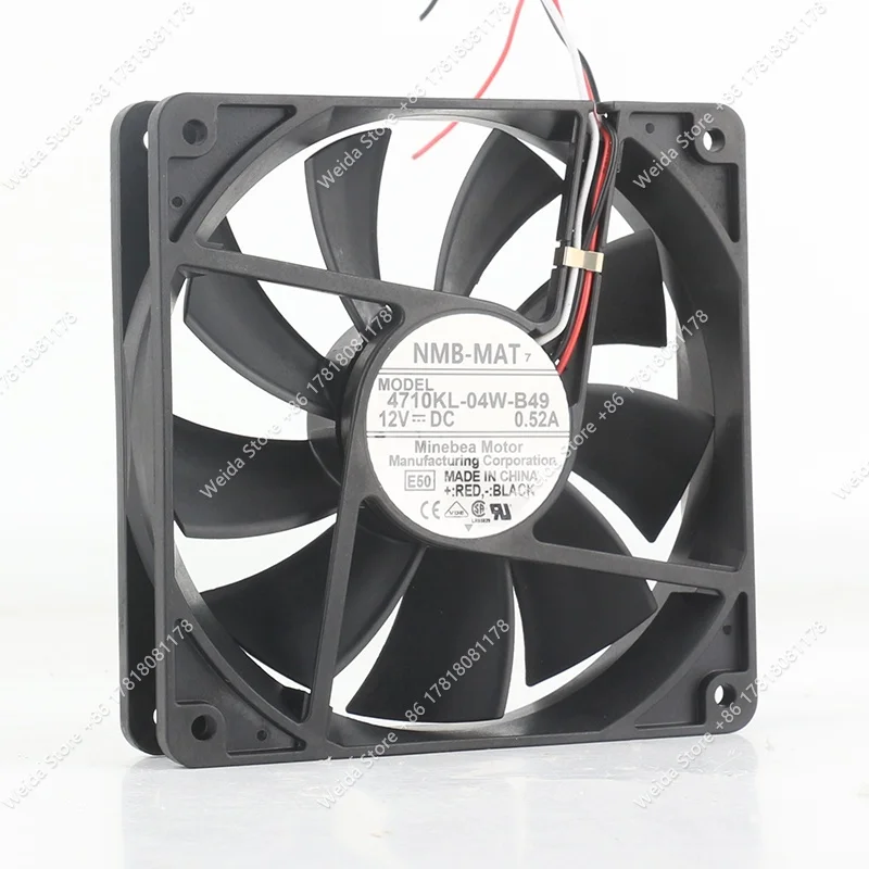 Original NMB DC 12V 0.52A 12025 12CM 120X120X25MM high air capacity chassis 3-wire 4710KL-04W-B49 cooling fan
Original NMB DC 12V 0.52A 12025 12CM 120X120X25MM high air capacity chassis 3-wire 4710KL-04W-B49 cooling fan