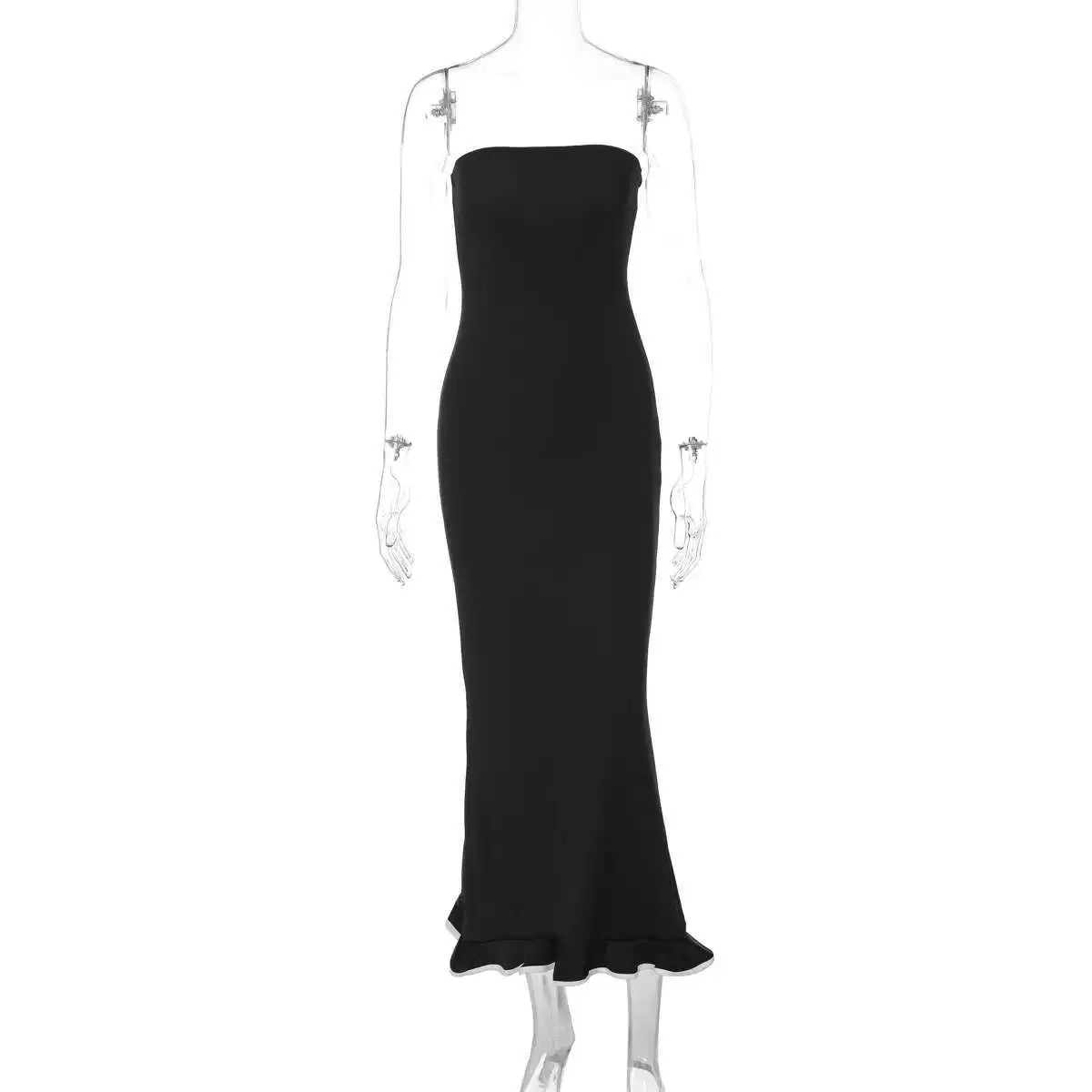 Selling Hot Solid Color New Sexy Strapless Long Style Slim Fit Big Wave Skirt Hem Dress for Women Dress Robe Vestido Women
Selling Hot Solid Color New Sexy Strapless Long Style Slim Fit Big Wave Skirt Hem Dress for Women Dress Robe Vestido Women