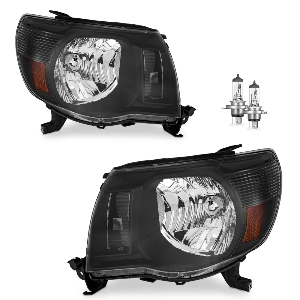 Pair Headlights Assembly For 2005-2011 Toyota Tacoma Black Headlamps w/Bulbs
Pair Headlights Assembly For 2005-2011 Toyota Tacoma Black Headlamps w/Bulbs