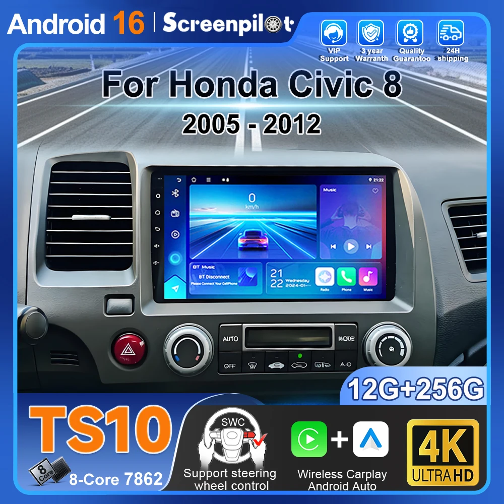 Car Radio For Honda Civic 8 2005 2006 2007 2008 2009 2010 2011 2012 Android 16 Multimedia Video Player Navigation Stereo Gps 5g
Car Radio For Honda Civic 8 2005 2006 2007 2008 2009 2010 2011 2012 Android 16 Multimedia Video Player Navigation Stereo Gps 5g