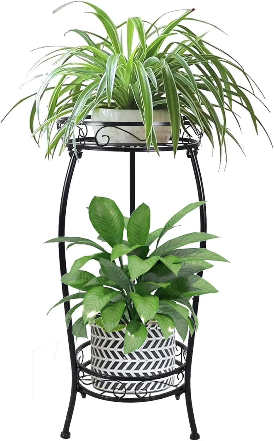 2-Tier Tall Plant Stand, 27' Metal Potted Holder, Rustproof Iron Shelf for Indoor Outdoor Use, Corner Garden Balcony Patio
2-Tier Tall Plant Stand, 27' Metal Potted Holder, Rustproof Iron Shelf for Indoor Outdoor Use, Corner Garden Balcony Patio