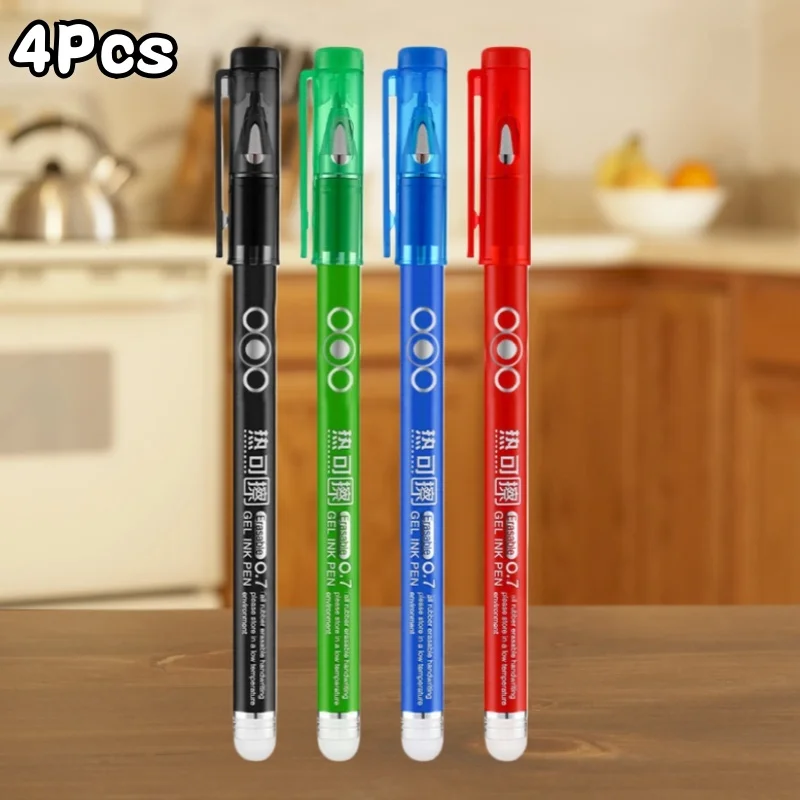4-pack Of Thermal Erasable Pens, Colored Gel Pens, 0.7mm Nib, Smooth Writing, Black, Blue, Red, And Green Ink, Thermal Pens.
4-pack Of Thermal Erasable Pens, Colored Gel Pens, 0.7mm Nib, Smooth Writing, Black, Blue, Red, And Green Ink, Thermal Pens.