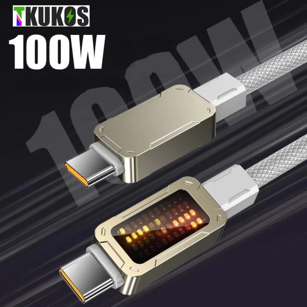 New 100W LED Digital Display Quick Charge Type C to C Cable for Samsung S23 Xiaomi Redmi Huawei Fast Charging Data Cord USB C
New 100W LED Digital Display Quick Charge Type C to C Cable for Samsung S23 Xiaomi Redmi Huawei Fast Charging Data Cord USB C