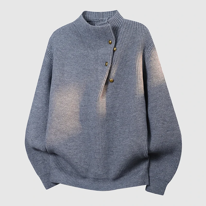 Весенне-летний мужской свитер с высоким воротником, вязаный свитер на пуговицах, новогодний топ, мужской свитер, вязаный свитер, мужская одежда
Весенне-летний мужской свитер с высоким воротником, вязаный свитер на пуговицах, новогодний топ, мужской свитер, вязаный свитер, мужская одежда