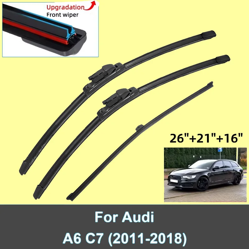 3PCS Car Wiper Blades for 2011-2018 Audi A6 C7 Rear Windshield Wipers Double Rubber Car Accessories 2014 2015 2016 2017 2018
3PCS Car Wiper Blades for 2011-2018 Audi A6 C7 Rear Windshield Wipers Double Rubber Car Accessories 2014 2015 2016 2017 2018