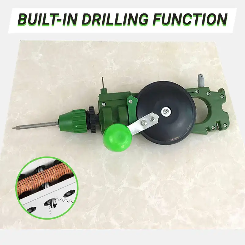 Multi-functional Glass Cutter with Drilling and Knife Sharpener Professional Manual DIY Glass Tile Cutting Construction Tool
Multi-functional Glass Cutter with Drilling and Knife Sharpener Professional Manual DIY Glass Tile Cutting Construction Tool