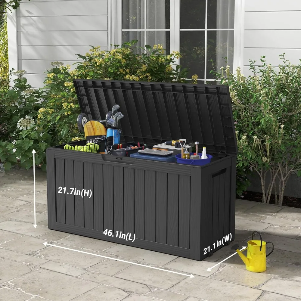 Villa deck box, waterproof, weatherproof, UV resistant resin storage box with lockable lid, suitable for outdoor courtyards
Villa deck box, waterproof, weatherproof, UV resistant resin storage box with lockable lid, suitable for outdoor courtyards