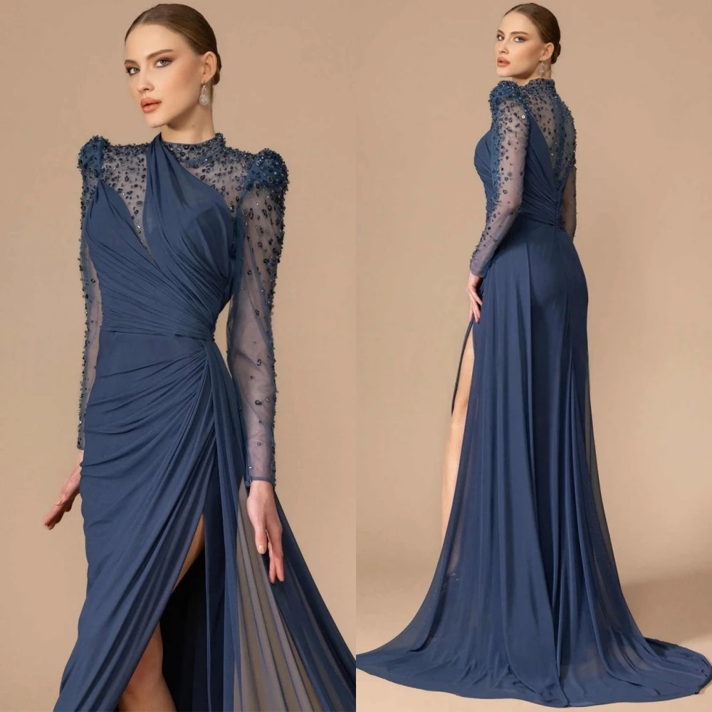 Customized Graceful Crew Neck Evening Dress and Exquisite Chiffon Special Occasion Gowns and Delicate Long Sleeves Prom Dresses
Customized Graceful Crew Neck Evening Dress and Exquisite Chiffon Special Occasion Gowns and Delicate Long Sleeves Prom Dresses