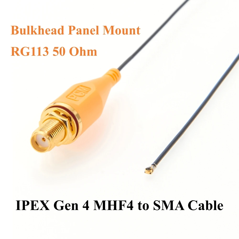 I-PEX Gen 4 MHF4 to SMA Female Bulkhead Panel Mount Cable RG113 50 Ohm Low Loss RF Coaxial Pigtail Extension Antenna Cable
I-PEX Gen 4 MHF4 to SMA Female Bulkhead Panel Mount Cable RG113 50 Ohm Low Loss RF Coaxial Pigtail Extension Antenna Cable