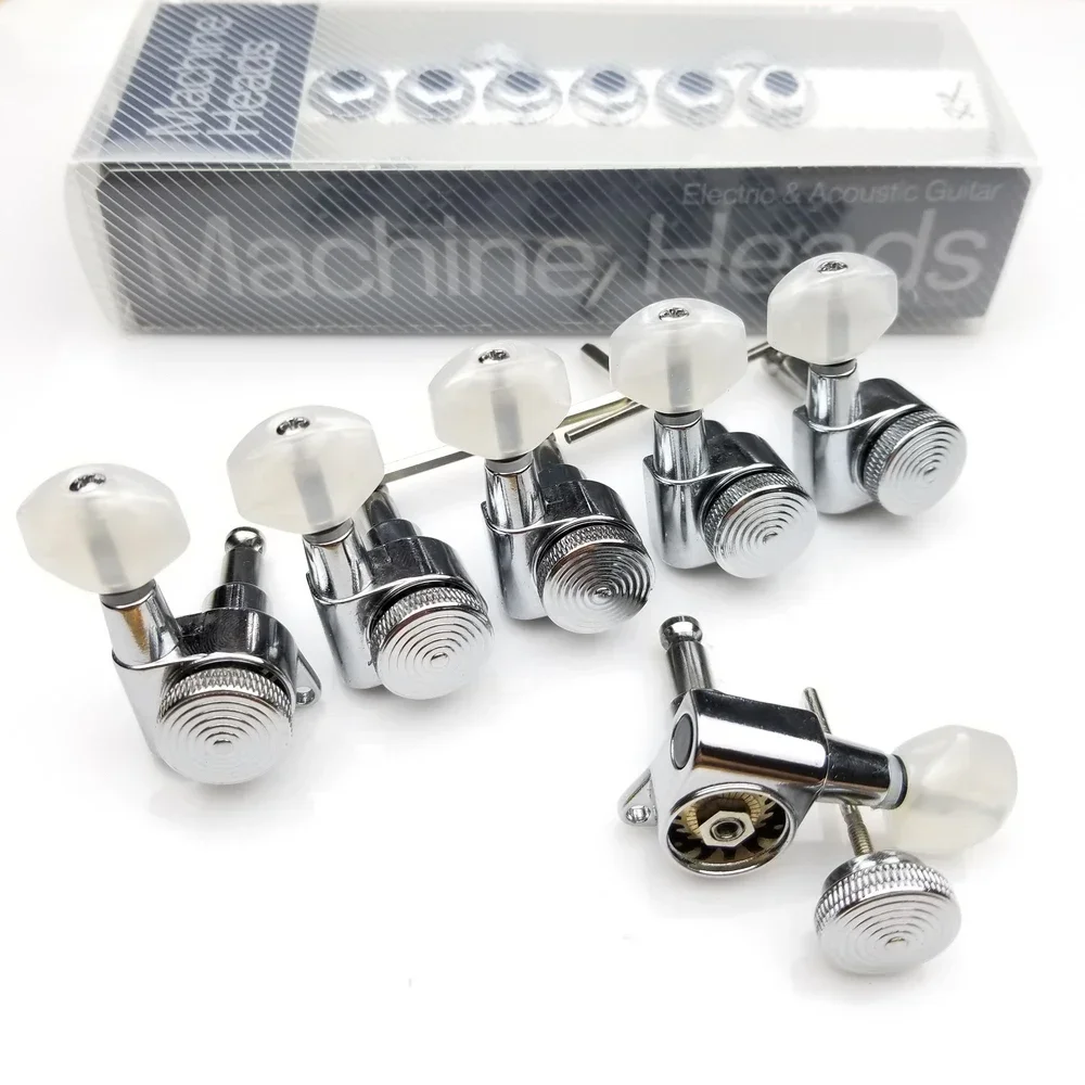 Chrome Guitar Locking Tuners Silver Electric Guitar Machine Heads Tuners JN-07SP Lock Tuning Pegs
Chrome Guitar Locking Tuners Silver Electric Guitar Machine Heads Tuners JN-07SP Lock Tuning Pegs