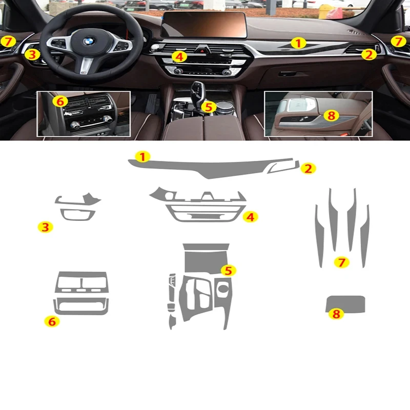 Прозрачная пленка из ТПУ для BMW 5 серии 525, 530, 535, 2018-2023, автомобильные наклейки для интерьера, центральная консоль, привод, CD, воздуховыпускная панель двери
Прозрачная пленка из ТПУ для BMW 5 серии 525, 530, 535, 2018-2023, автомобильные наклейки для интерьера, центральная консоль, привод, CD, воздуховыпускная панель двери