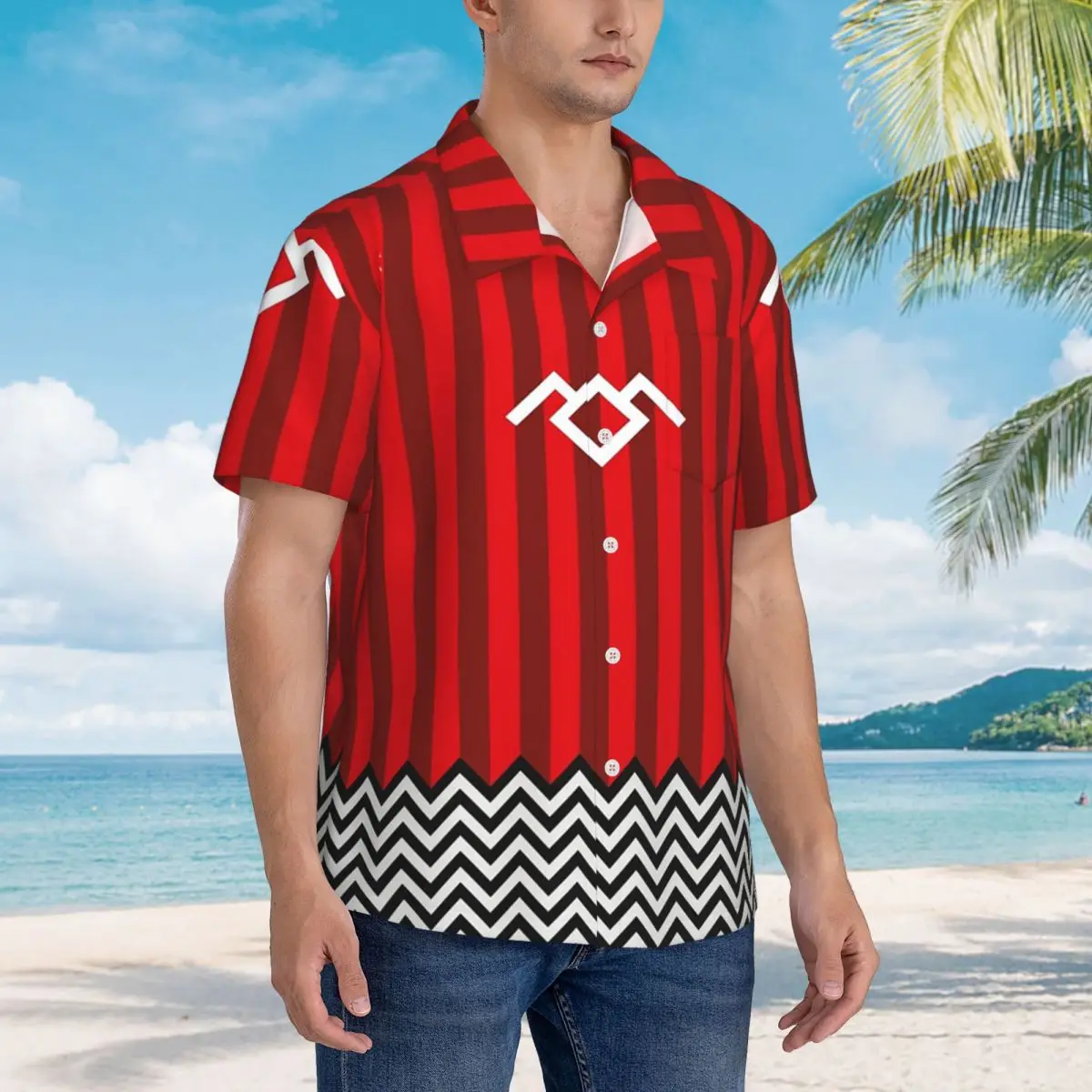 Enigmatic Zigzag Pattern From David Lynch's Cult Series Twin Peaks Hawaiian Shirts Men Short Sleeve Shirt Men's Button Tops
Enigmatic Zigzag Pattern From David Lynch's Cult Series Twin Peaks Hawaiian Shirts Men Short Sleeve Shirt Men's Button Tops