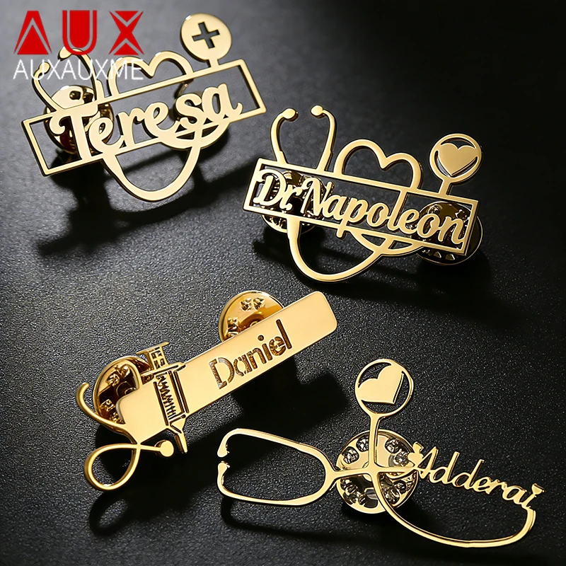 Брошь-значок Auxauxme с именем на заказ, из нержавеющей стали, персонализированный, для врачей и медсестер, ювелирные подарки
Брошь-значок Auxauxme с именем на заказ, из нержавеющей стали, персонализированный, для врачей и медсестер, ювелирные подарки