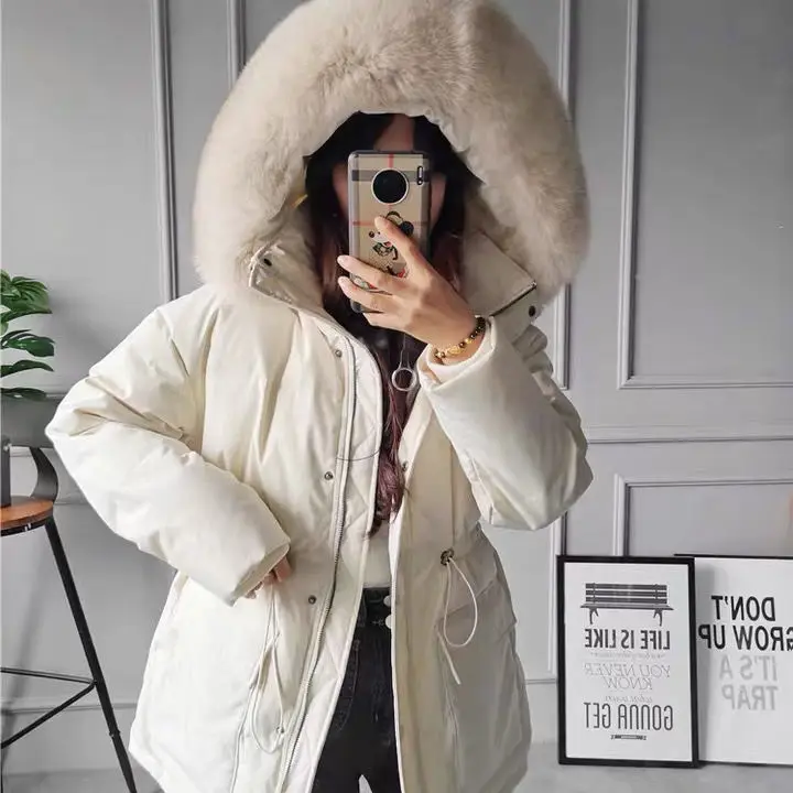 Winter New Cotton Padded Big Fur Parka Warmer Thicken Loose Hooded Jacket Women New Down Jacket
Winter New Cotton Padded Big Fur Parka Warmer Thicken Loose Hooded Jacket Women New Down Jacket