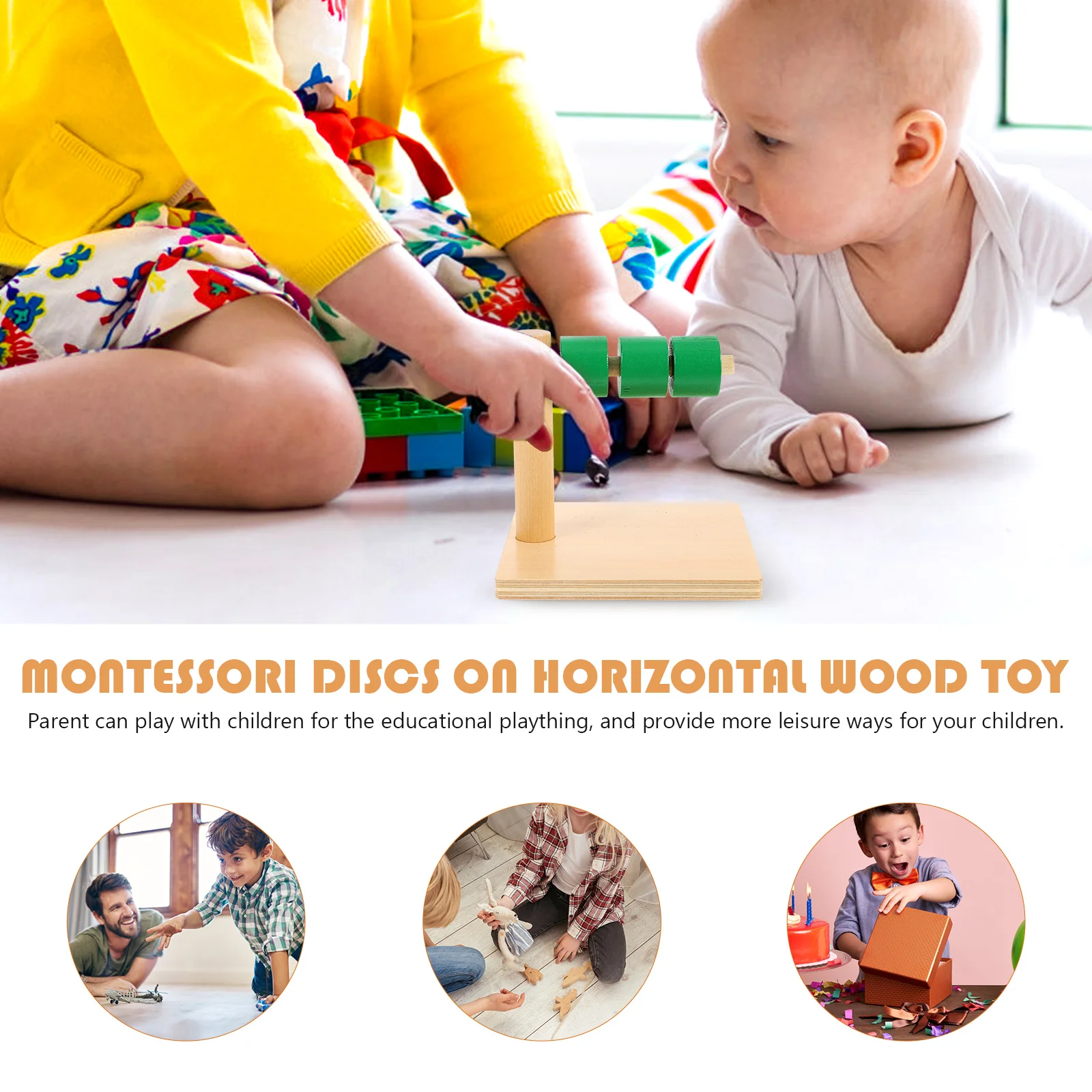 Montessori Discs on Horizontal Toy Kids Parallel Stacking Rings Counting Toys 0-3 Years Sensory Development Educational
Montessori Discs on Horizontal Toy Kids Parallel Stacking Rings Counting Toys 0-3 Years Sensory Development Educational