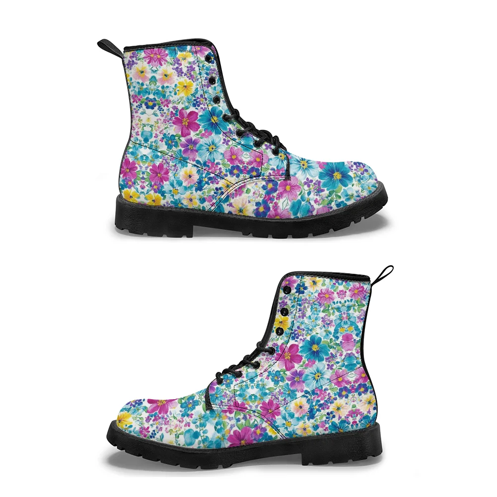 Watercolor floral print black mid-calf boots, casual and stylish street-style boots for men and women
Watercolor floral print black mid-calf boots, casual and stylish street-style boots for men and women