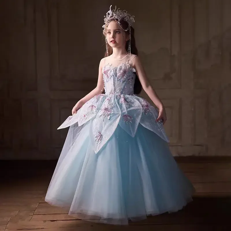 Custom Flower Girl Dress Wedding Gown Birthday Party Pageant Beaded 3D Floral Tulle Ball Gown For Girls فساتين اطفال
Custom Flower Girl Dress Wedding Gown Birthday Party Pageant Beaded 3D Floral Tulle Ball Gown For Girls فساتين اطفال