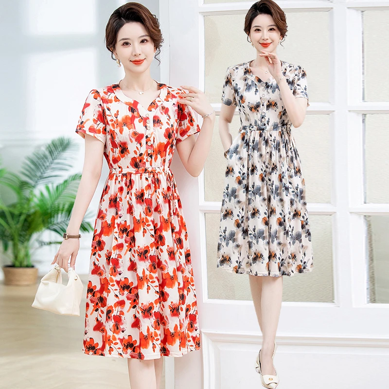 Summer Elegant Dresses Ladies Slim Short Sleeve Casual Summer Women's Dresses Korean Style Vintage Clothes High Quality
Summer Elegant Dresses Ladies Slim Short Sleeve Casual Summer Women's Dresses Korean Style Vintage Clothes High Quality