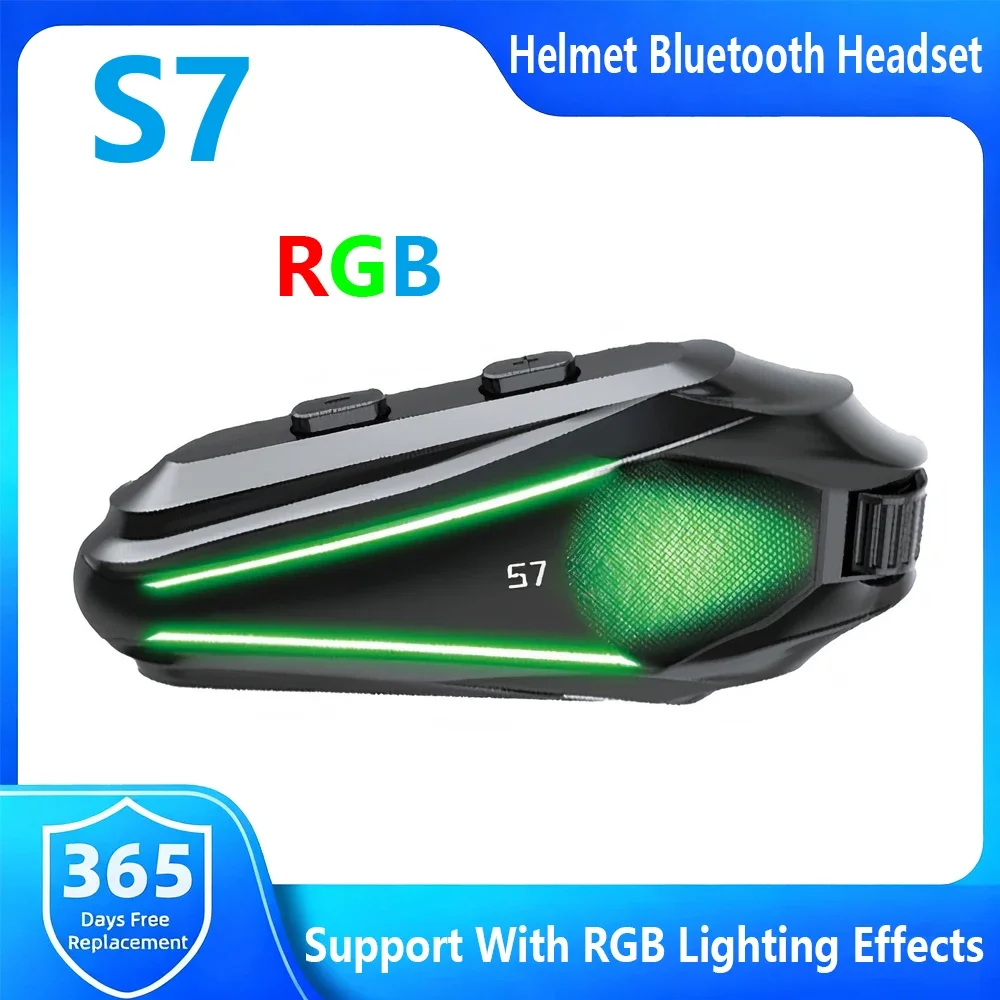 S7 Motorcycle Helmet Bluetooth Headset RGB Light Noise Reduction HIFI Sound Auto Answer Music Player Safe Riding IP67 Waterproof
S7 Motorcycle Helmet Bluetooth Headset RGB Light Noise Reduction HIFI Sound Auto Answer Music Player Safe Riding IP67 Waterproof