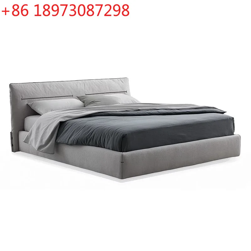 Italian minimalist fabric bed Modern minimalist master bedroom Small double bed
Italian minimalist fabric bed Modern minimalist master bedroom Small double bed
