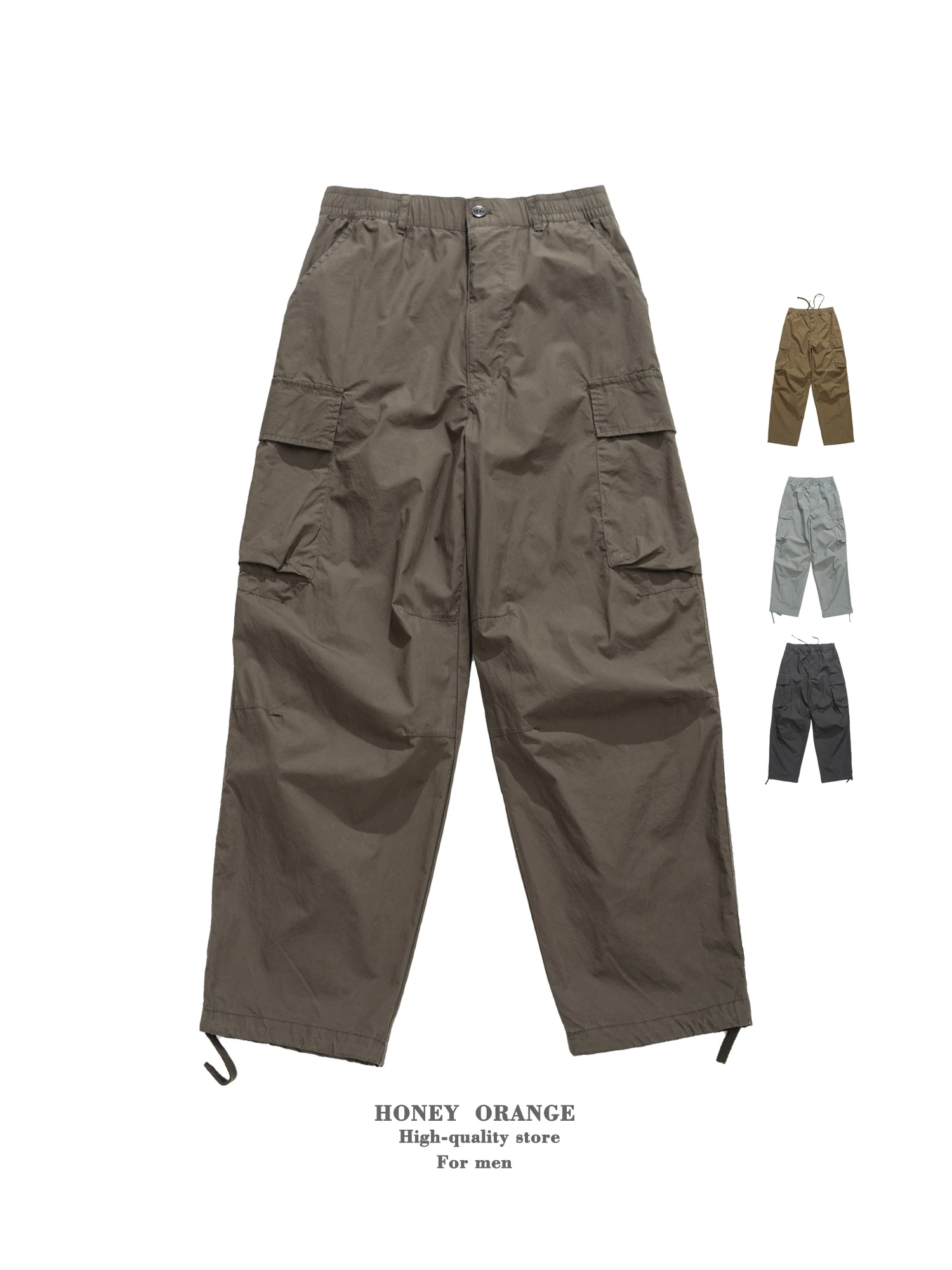 Casual Pants for Men, Spring and Summer Couples, Lightweight, Breathable, Loose, Straight, Elastic Waist Design, Multi-Pocket Workwear, Black Paratrooper Pants
Casual Pants for Men, Spring and Summer Couples, Lightweight, Breathable, Loose, Straight, Elastic Waist Design, Multi-Pocket Workwear, Black Paratrooper Pants