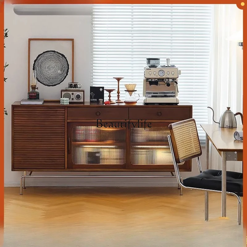 Nordic side cabinet medieval furniture living room storage locker against the wall solid wood
Nordic side cabinet medieval furniture living room storage locker against the wall solid wood