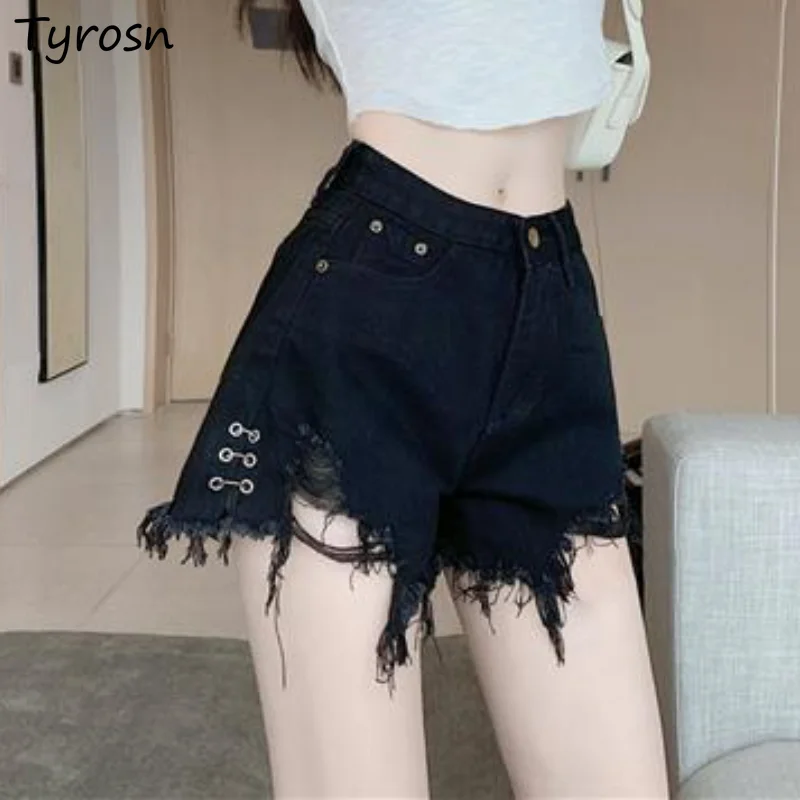 Shorts Women S-5XL Design Hole Daily Vintage Korean Style Sexy Fashion A-line Summer Denim Casual Simple Students All-match New
Shorts Women S-5XL Design Hole Daily Vintage Korean Style Sexy Fashion A-line Summer Denim Casual Simple Students All-match New