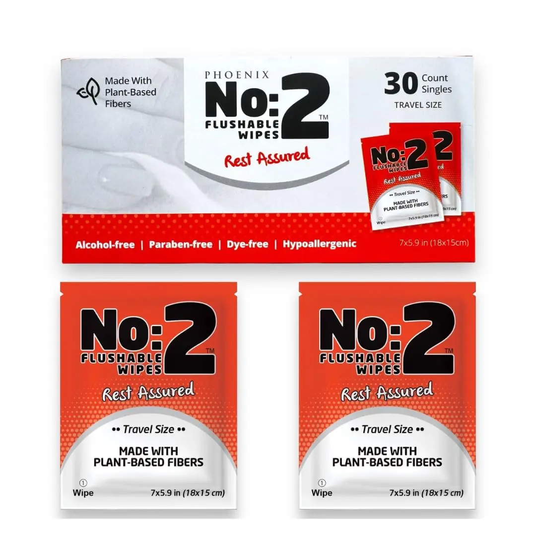 Certified Flushable Wipes, Individually Wrapped, Plant Based, Biodegradable, Unscented with Aloe & Cucumber, 30 Count
Certified Flushable Wipes, Individually Wrapped, Plant Based, Biodegradable, Unscented with Aloe & Cucumber, 30 Count