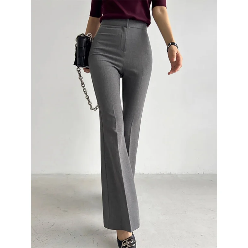 Gray Professional Bootcut Trousers Women's Spring and Autumn New High Waist Loose Casual Pants Small Commuter Flared Wide Leg Pa
Gray Professional Bootcut Trousers Women's Spring and Autumn New High Waist Loose Casual Pants Small Commuter Flared Wide Leg Pa