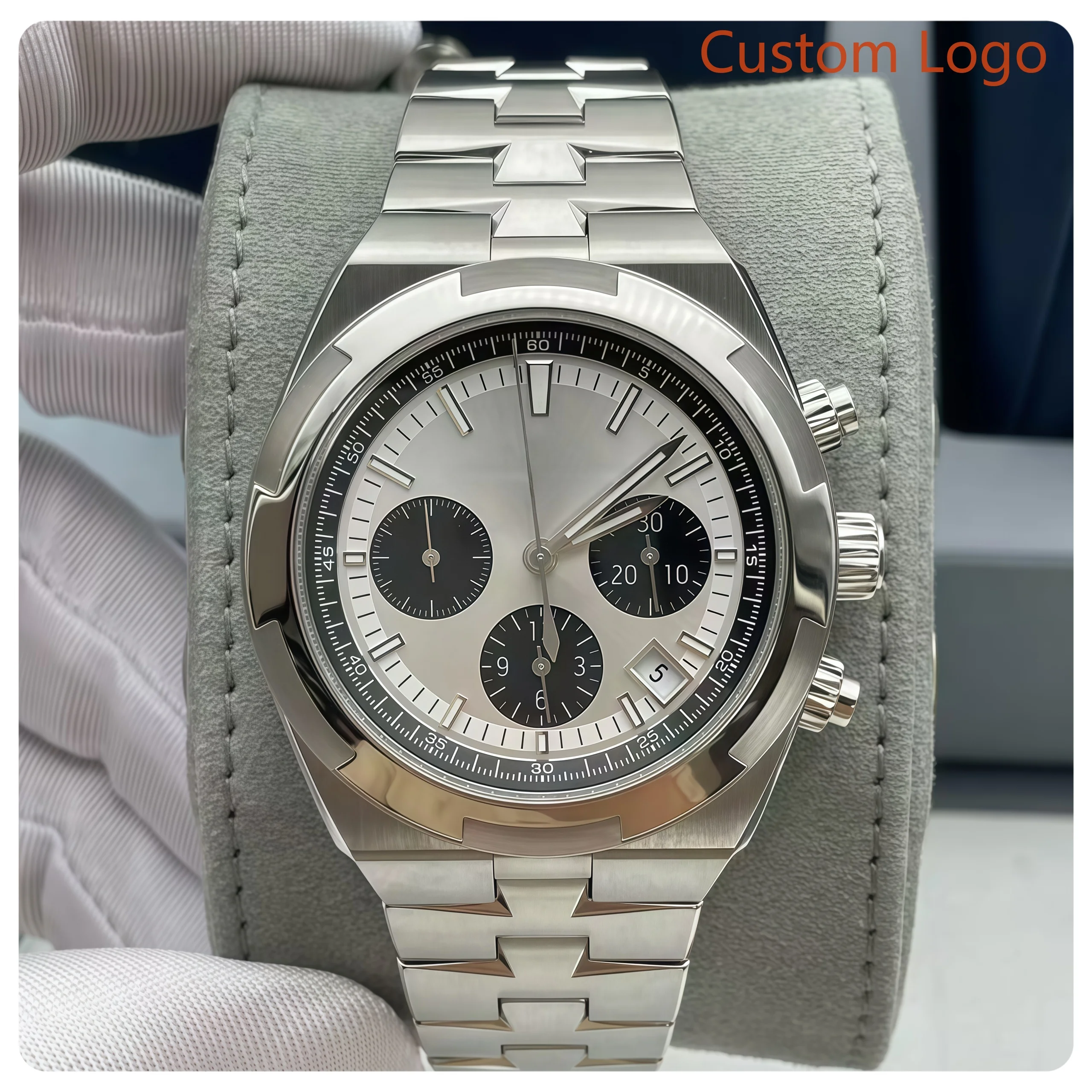 Men 40mm Panda Dial Chronograph Watch Stainless Steel Band Waterproof Business Male Sports Automatic Mechanical Movement Customized Watch
Men 40mm Panda Dial Chronograph Watch Stainless Steel Band Waterproof Business Male Sports Automatic Mechanical Movement Customized Watch