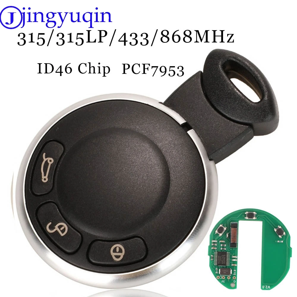 jingyuqin 315/ 433/ 868MHz ID46 PCF7953 Remote Smart Key for BMW MINI COOPER S ONE D CLUBMAN COUNTRYMAN CABRIO Car KR55WK49333
jingyuqin 315/ 433/ 868MHz ID46 PCF7953 Remote Smart Key for BMW MINI COOPER S ONE D CLUBMAN COUNTRYMAN CABRIO Car KR55WK49333