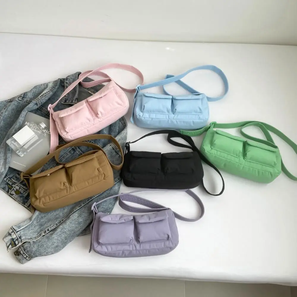 Simple Solid Color Single Shoulder Bag Nylon Lightweight Cross Body Bag Waterproof Multi-pocket Messenger Bag Outdoor
Simple Solid Color Single Shoulder Bag Nylon Lightweight Cross Body Bag Waterproof Multi-pocket Messenger Bag Outdoor