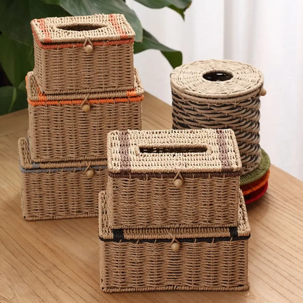 New Hand-Woven Napkin Cover Storage Case Multisize 6 Styles Tissue Box Paper Rope Woven Flip Cover
New Hand-Woven Napkin Cover Storage Case Multisize 6 Styles Tissue Box Paper Rope Woven Flip Cover