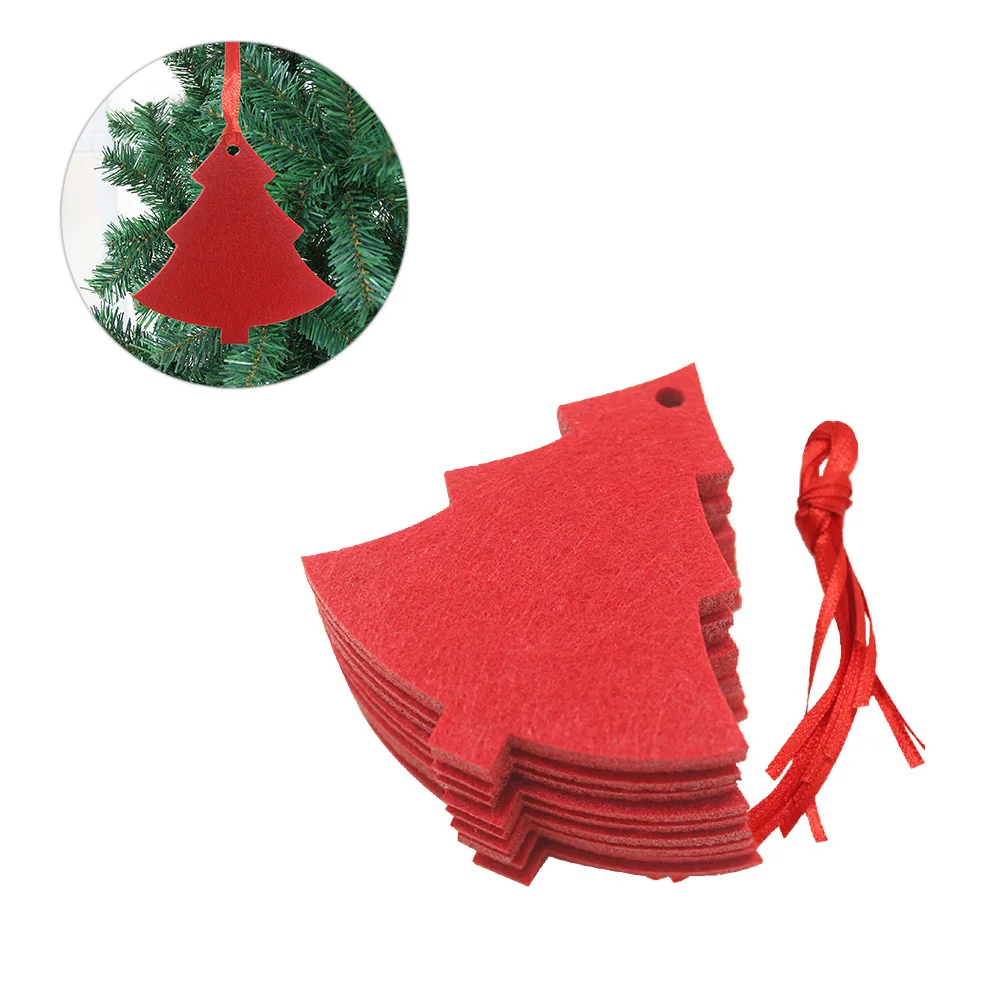 10 Pcs Decoration Christmas Tree Pendant Hanging Ornament Felt Slices Household Xmas Red DIY 
10 Pcs Decoration Christmas Tree Pendant Hanging Ornament Felt Slices Household Xmas Red DIY